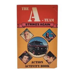 Vintage 1984 The A-Team Strikes Again Action Activity Book Paperback